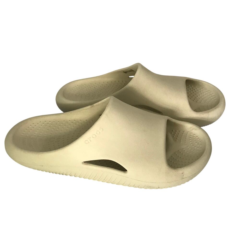 Crocs Mellow Recovery Slide Unisex Womens Size 9 Mens Size 7 Cream Ivory Light